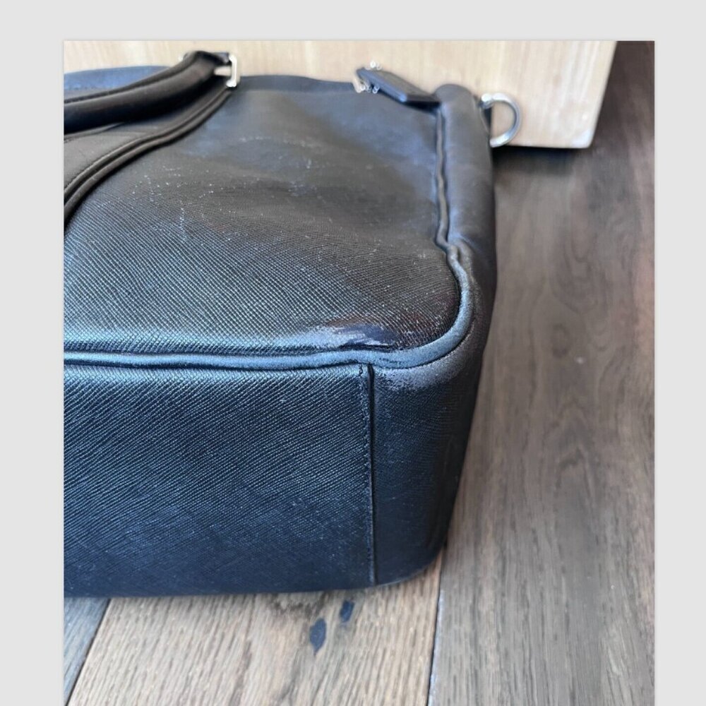 Coach Metropolitan Lexington Saffiano Leather Briefcase 71252 Black Laptop Bag - Picture 12 of 12